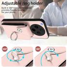For OPPO Find X8s+ Organ Card Bag Ring Holder PU Phone Case(Pink) - 3
