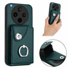 For OPPO Find X8s+ Organ Card Bag Ring Holder PU Phone Case(Green) - 2