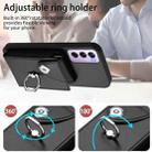 For OPPO Reno12 Pro Global Organ Card Bag Ring Holder PU Phone Case(Black) - 3