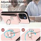 For OnePlus 13T Organ Card Bag Ring Holder PU Phone Case(Pink) - 3