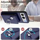 For OnePlus Nord 4 Organ Card Bag Ring Holder PU Phone Case(Blue) - 3
