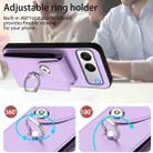 For OnePlus Nord 4 Organ Card Bag Ring Holder PU Phone Case(Purple) - 3