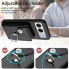 For OnePlus Nord 4 Organ Card Bag Ring Holder PU Phone Case(Black) - 3