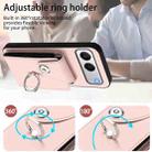 For OnePlus Nord 4 Organ Card Bag Ring Holder PU Phone Case(Pink) - 3