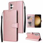 For Samsung Galaxy S24+ 5G 3-Card Slots Multifunctional Leather Phone Case(Rose Gold) - 1