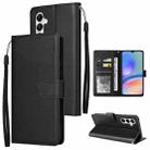 For Samsung Galaxy A05s 3-Card Slots Multifunctional Leather Phone Case(Black) - 1