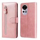 For Huawei nova 13 Pro Fashion Calf Texture Zipper Leather Phone Case(Rose Gold) - 1