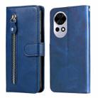 For Huawei nova 13 Pro Fashion Calf Texture Zipper Leather Phone Case(Blue) - 1