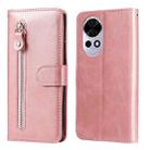 For Huawei nova 13 / nova 12 Fashion Calf Texture Zipper Leather Phone Case(Rose Gold) - 1