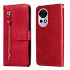 For Huawei nova 13 / nova 12 Fashion Calf Texture Zipper Leather Phone Case(Red) - 1