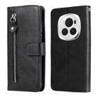 For Honor Magic6 Pro Fashion Calf Texture Zipper Leather Phone Case(Black) - 1