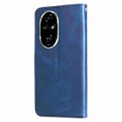 For Honor 200 Pro Fashion Calf Texture Zipper Leather Phone Case(Blue) - 3