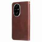 For Honor 200 Pro Fashion Calf Texture Zipper Leather Phone Case(Brown) - 3