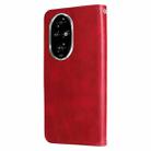 For Honor 200 Pro Fashion Calf Texture Zipper Leather Phone Case(Red) - 3