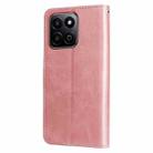 For Honor Play 60 Plus Fashion Calf Texture Zipper Leather Phone Case(Rose Gold) - 3