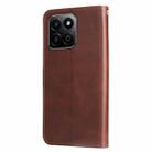 For Honor Play 60 Plus Fashion Calf Texture Zipper Leather Phone Case(Brown) - 3