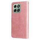 For Honor X6b Fashion Calf Texture Zipper Leather Phone Case(Rose Gold) - 3