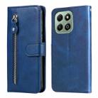 For Honor X6b Fashion Calf Texture Zipper Leather Phone Case(Blue) - 1