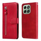 For Honor X6b Fashion Calf Texture Zipper Leather Phone Case(Red) - 1