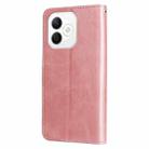 For Honor X60i Fashion Calf Texture Zipper Leather Phone Case(Rose Gold) - 3