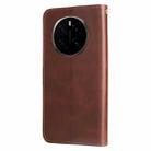 For Honor Magic7 Fashion Calf Texture Zipper Leather Phone Case(Brown) - 3