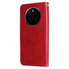 For Honor Magic7 Fashion Calf Texture Zipper Leather Phone Case(Red) - 3