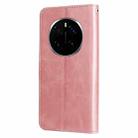 For Honor Magic7 Pro Fashion Calf Texture Zipper Leather Phone Case(Rose Gold) - 3