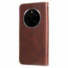 For Honor Magic7 Pro Fashion Calf Texture Zipper Leather Phone Case(Brown) - 3