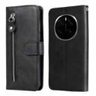 For Honor Magic7 Pro Fashion Calf Texture Zipper Leather Phone Case(Black) - 1