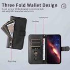 For Honor 400 Lite Fashion Calf Texture Zipper Leather Phone Case(Black) - 3
