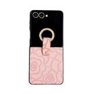 For Samsung Galaxy Z Flip7 5G Impression Camellia Pattern Protective Phone Case with Diamond Ring Long Lanyard(Pink) - 2