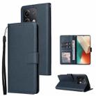 For Xiaomi Redmi Note 13 5G Multifunctional Horizontal Flip Leather Phone Case with Three Card Slot(Blue) - 1