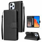 For Xiaomi Redmi 12 4G/5G/Note 12R Multifunctional Horizontal Flip Leather Phone Case with Three Card Slot(Black) - 1