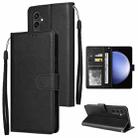 For Samsung Galaxy S23 FE 5G Multifunctional Horizontal Flip Leather Phone Case with Three Card Slot(Black) - 1