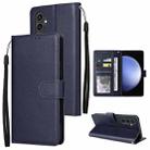 For Samsung Galaxy S23 FE 5G Multifunctional Horizontal Flip Leather Phone Case with Three Card Slot(Blue) - 1