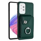 For Samsung Galaxy A33 5G Organ Card Bag Ring Holder PU Phone Case(Green) - 1
