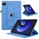 For Xiaomi Pad 6 Max 2023  Tree Life Embossed Rotation Leather Tablet Case(Blue) - 1