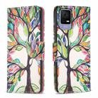 For TCL 40 SE Colored Drawing Pattern Leather Phone Case(Tree Life) - 1