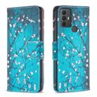 For TCL 305 / 306 / 30 SE Colored Drawing Pattern Leather Phone Case(Plum Blossom) - 1