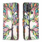 For TCL 305 / 306 / 30 SE Colored Drawing Pattern Leather Phone Case(Tree Life) - 1