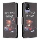 For TCL 405 Colored Drawing Pattern Leather Phone Case(Bear) - 1