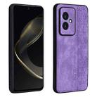 For Honor 100 AZNS 3D Embossed Skin Feel Phone Case(Purple) - 1