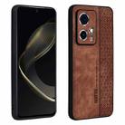 For Honor 90 GT AZNS 3D Embossed Skin Feel Phone Case(Brown) - 1