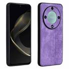 For Honor X9a AZNS 3D Embossed Skin Feel Phone Case(Purple) - 1