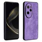 For Honor 100 Pro AZNS 3D Embossed Skin Feel Phone Case(Purple) - 1