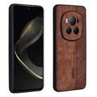 For Honor Magic6 Pro AZNS 3D Embossed Skin Feel Phone Case(Brown) - 1