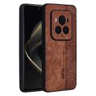 For Honor Magic6 Ultimate AZNS 3D Embossed Skin Feel Phone Case(Brown) - 1