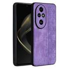 For Honor 200 Pro AZNS 3D Embossed Skin Feel Phone Case(Purple) - 1