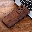 For Honor 200 Lite Global AZNS 3D Embossed Skin Feel Phone Case(Brown) - 2