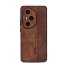 For Honor 300 Pro / 300 Ultra AZNS 3D Embossed Skin Feel Phone Case(Brown) - 2